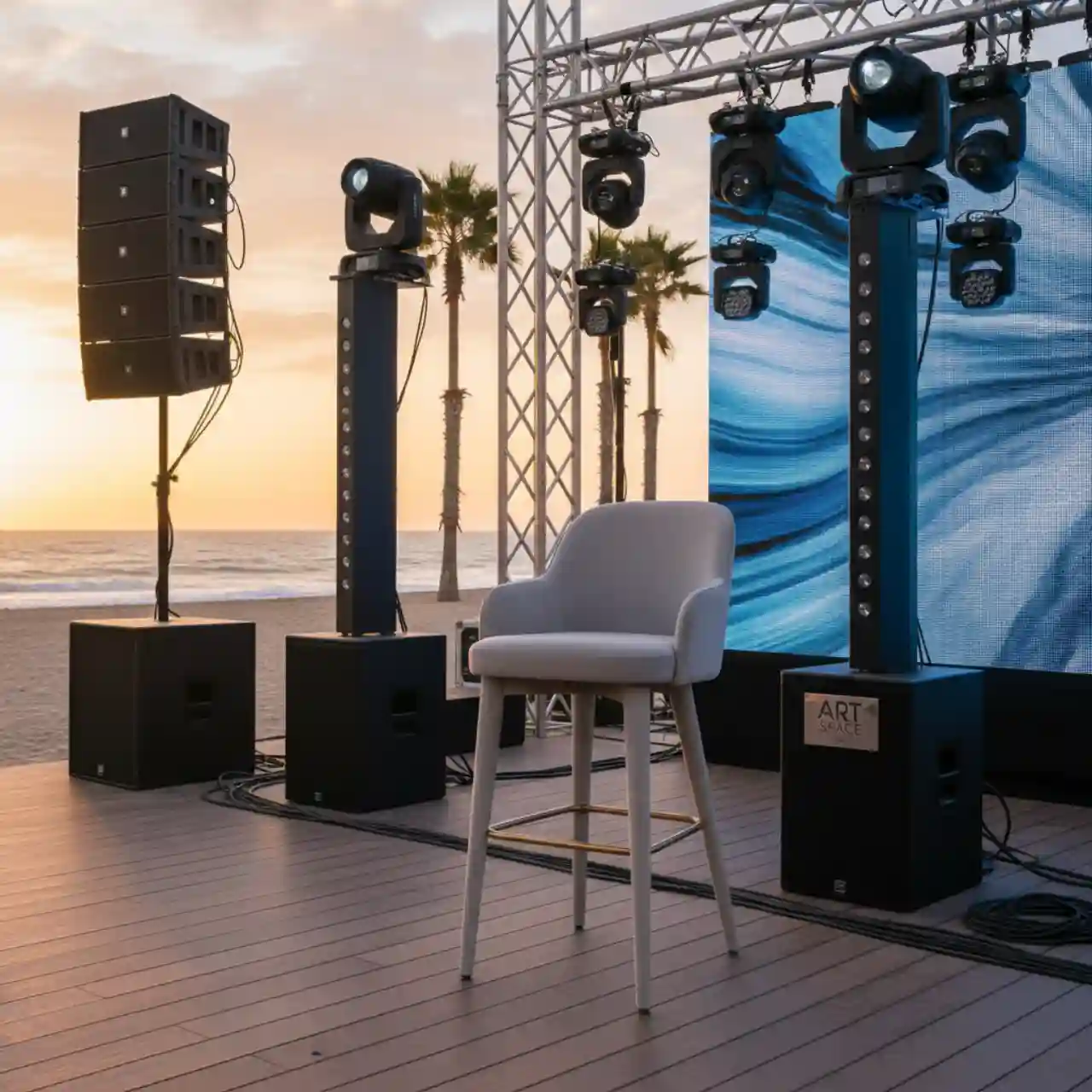 Стул полубарный букле светло серый Ханнингем