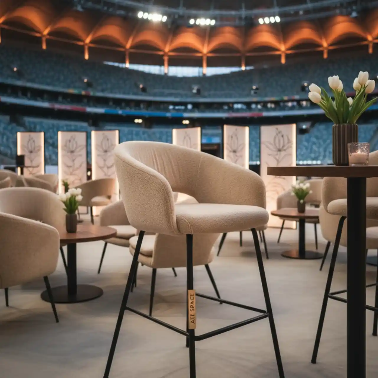 Стул полубарный Mars велюр Teddy ножки RAL