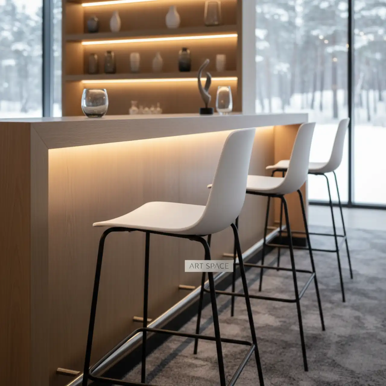 Стул пластиковый полубарный Mini Spider