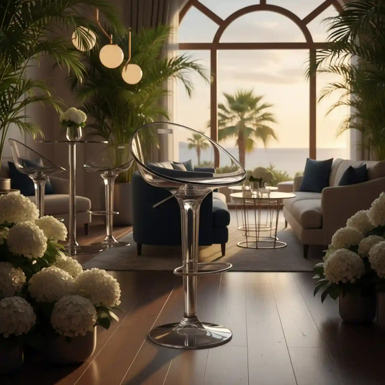 Стул пластиковый полубарный Bakhita