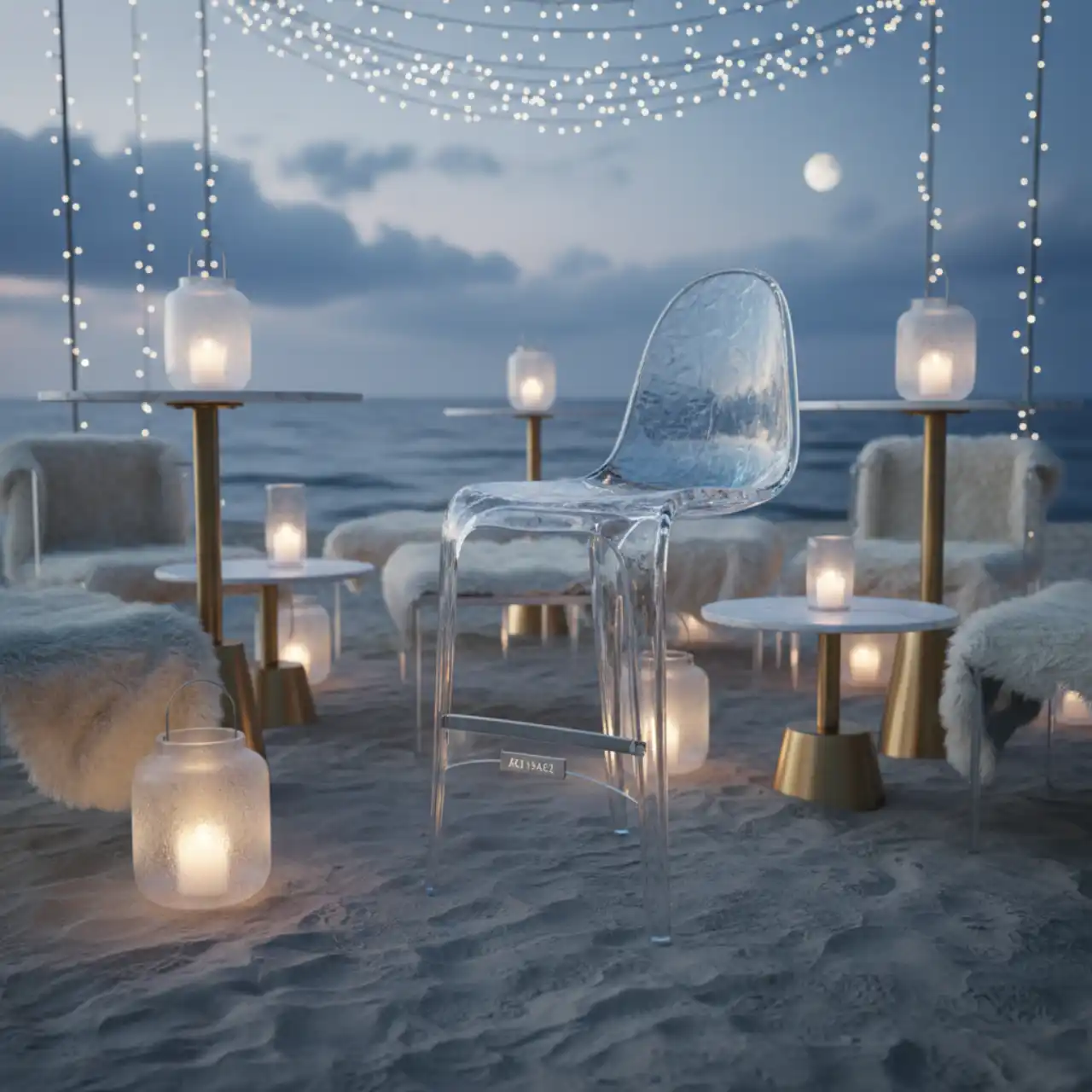 Стул пластиковый полубарный Portofino