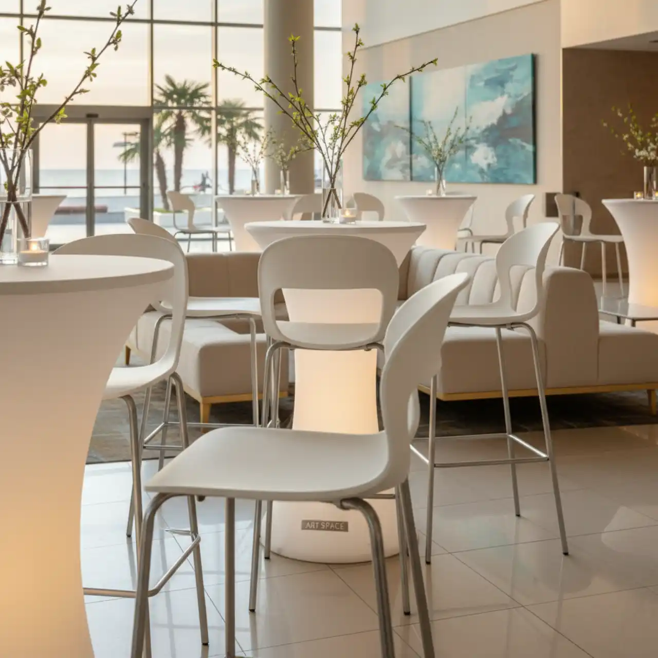 Стул пластиковый барный Kuadra