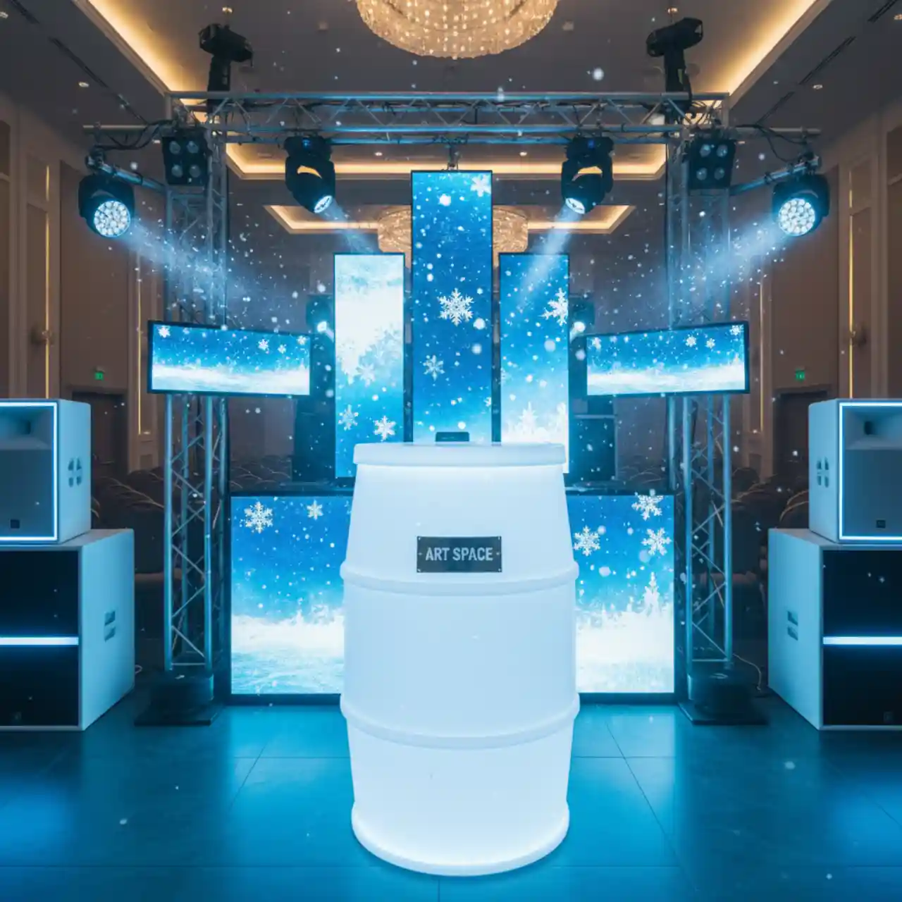 Стул бочка барный с LED подсветкой