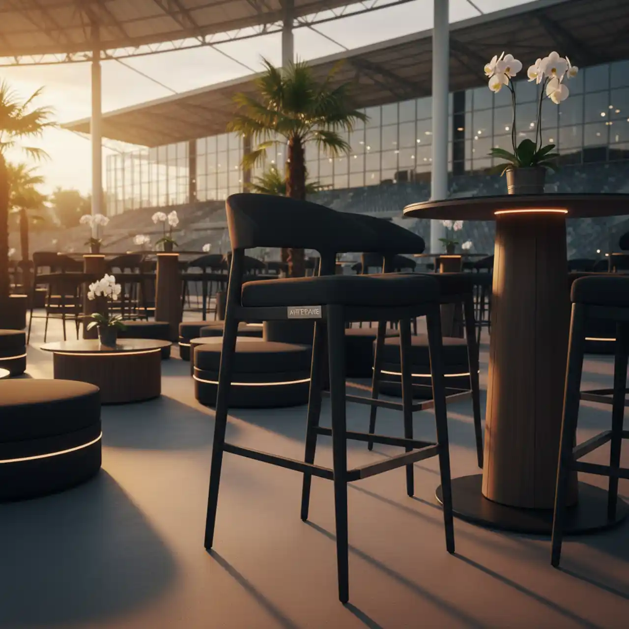 Стул барный чёрный Malavi