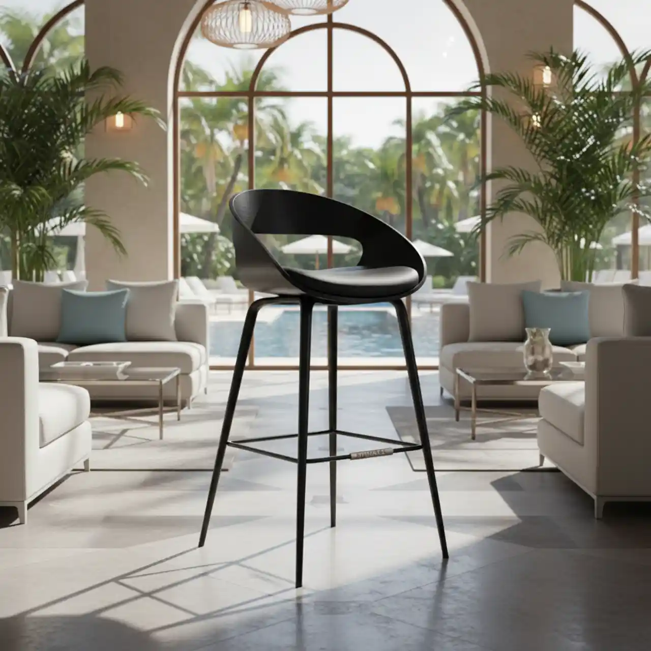 Стул барный черный kruger