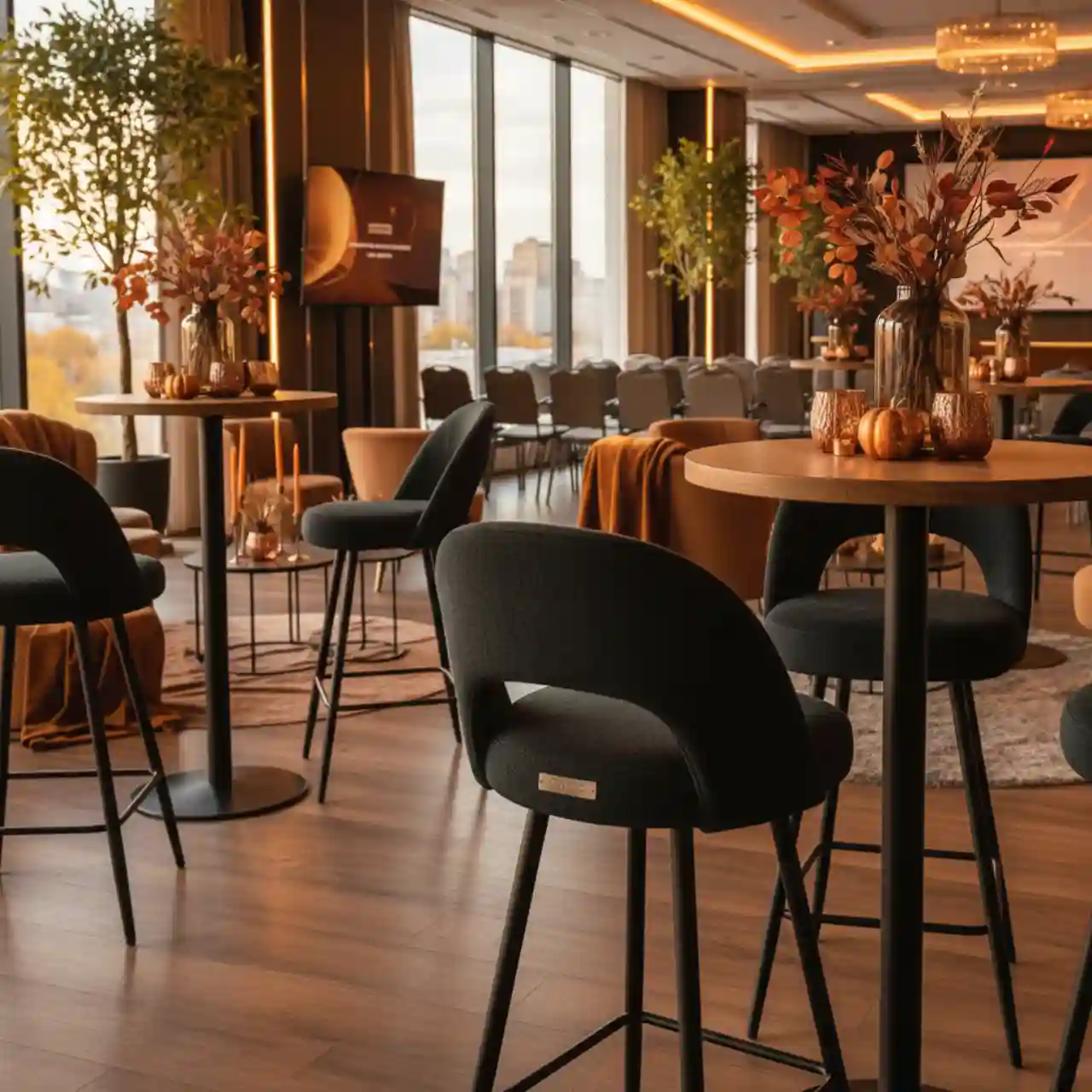 Стул барный черный Button