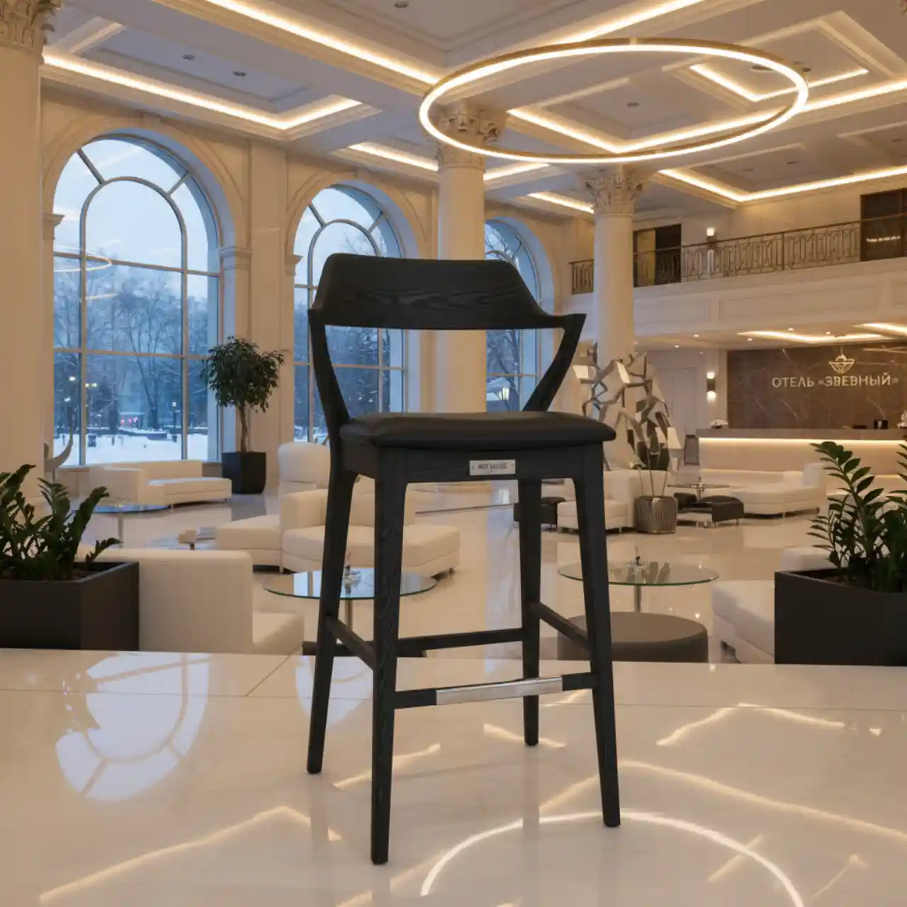 Стул барный черный Wood