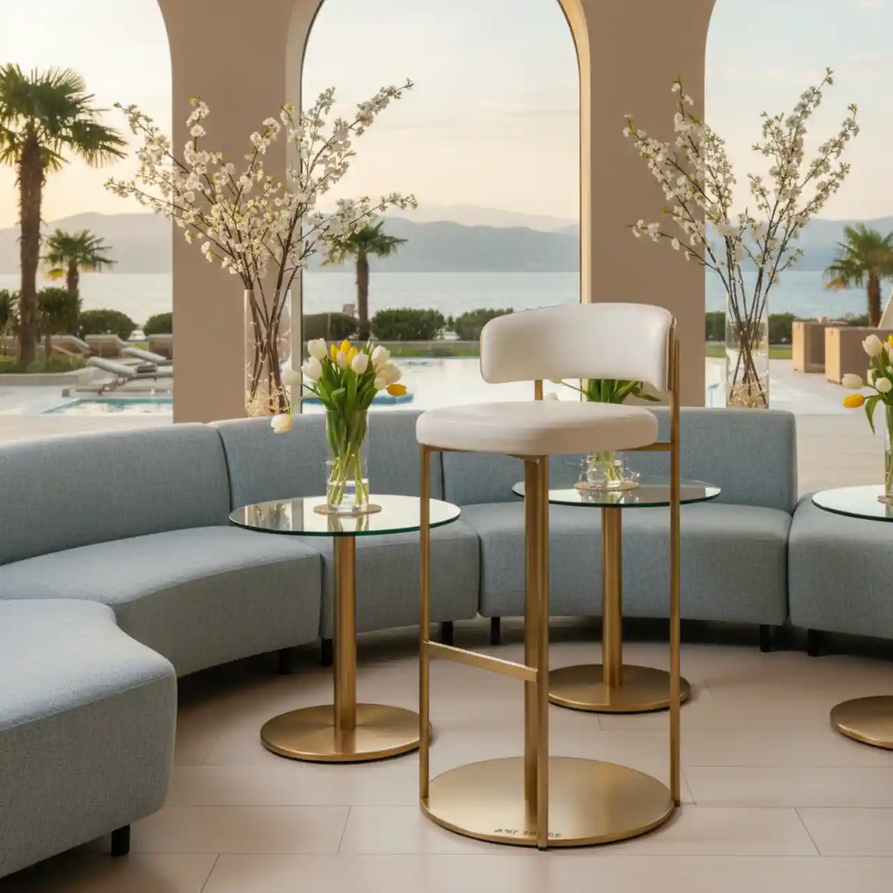 Стул барный Такер со встроенной подушкой