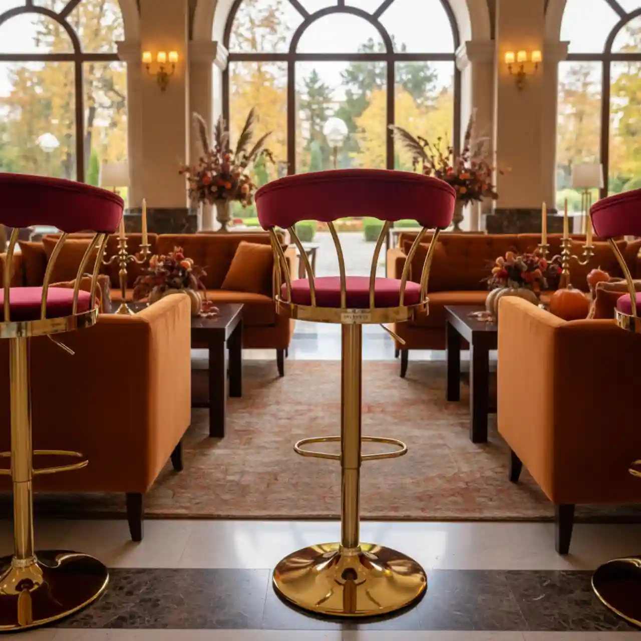 Стул барный Хит золото красная корона