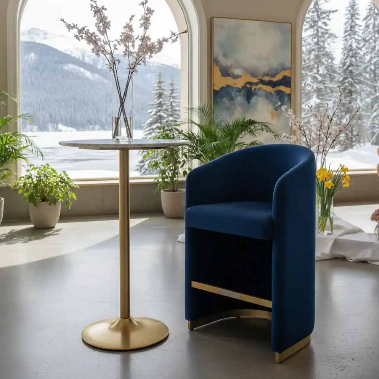 Стул барный с обивкой Kasia Stool