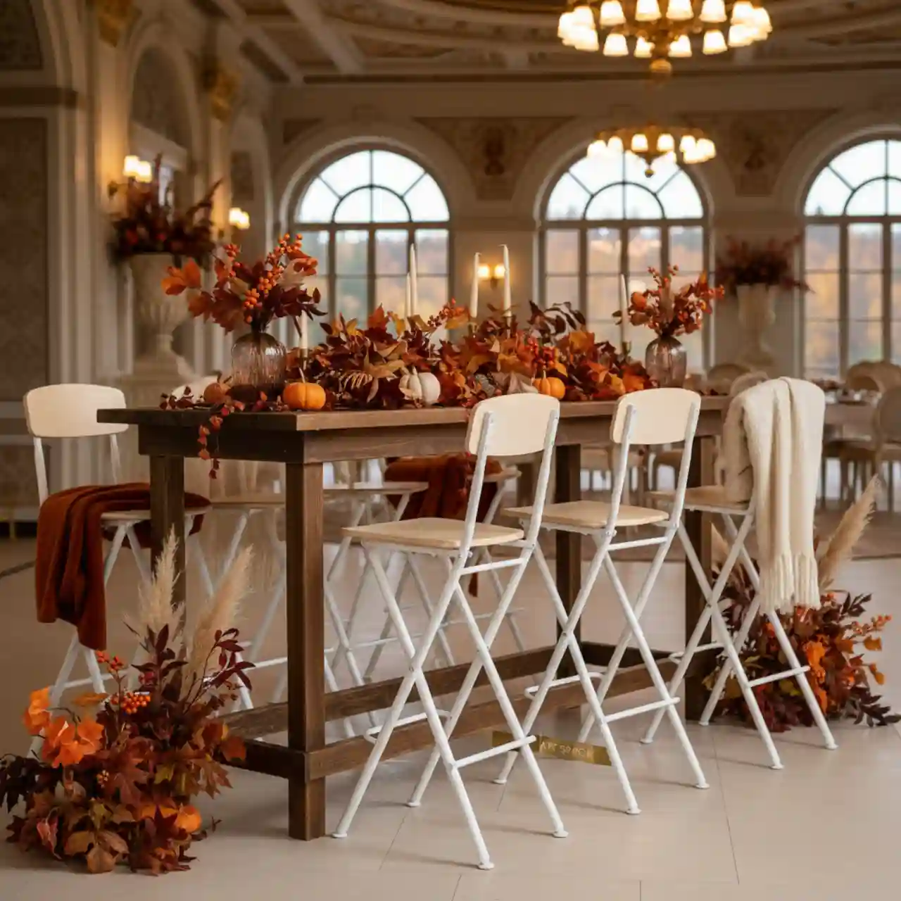 Стул барный складной Франклин белый