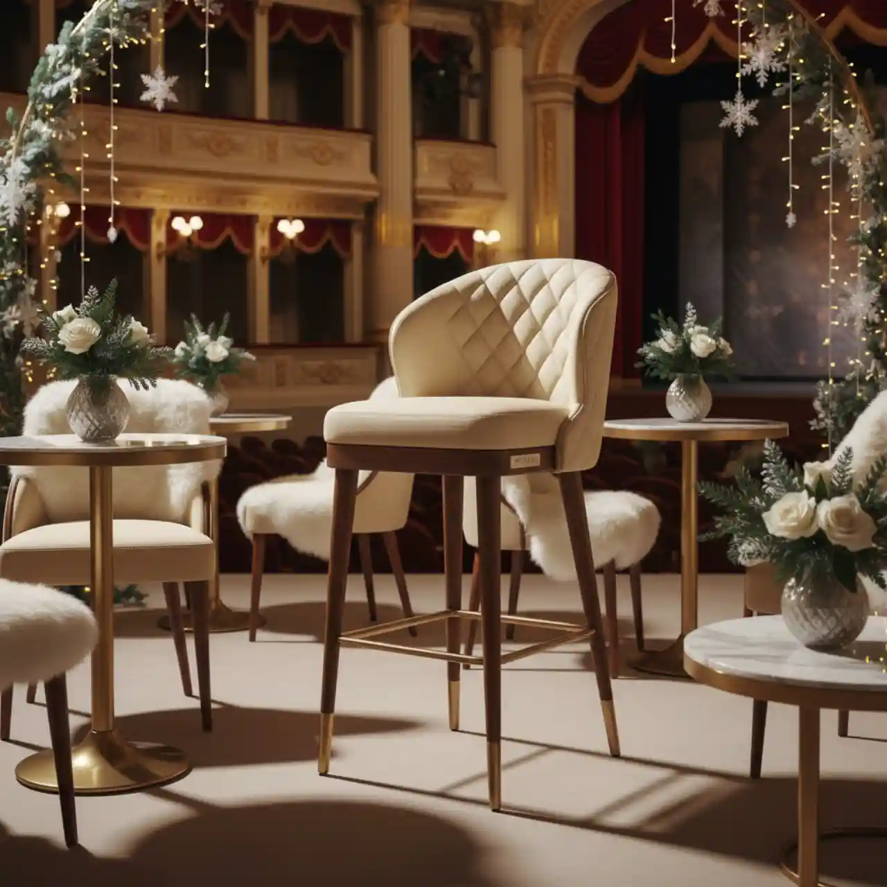 Стул барный с обивкой Hampton Bar