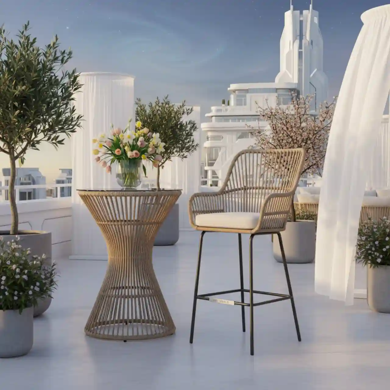 Стул барный плетеный Gala