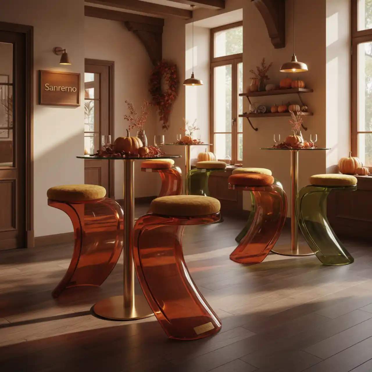 Стул барный пластиковый Wave