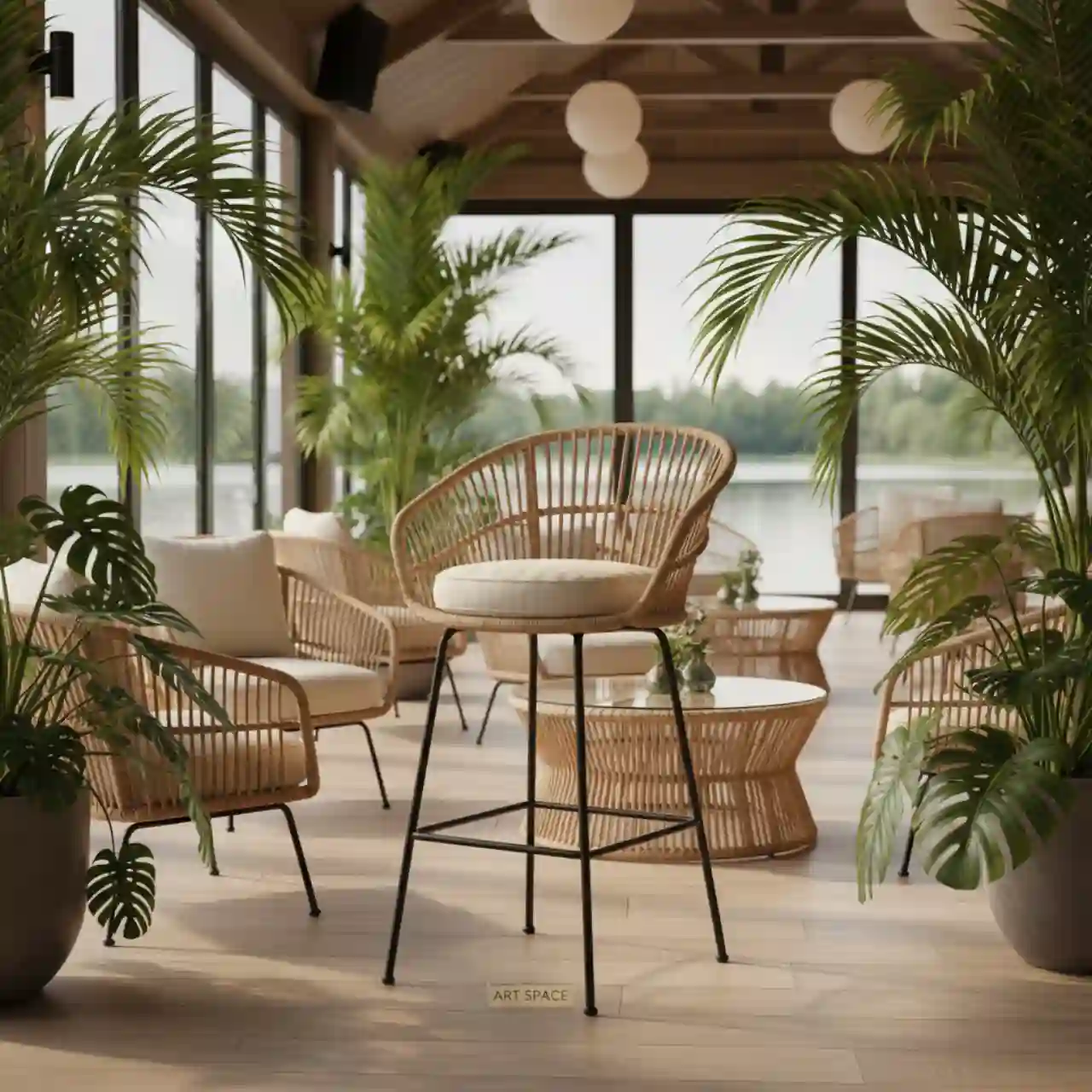 Стул барный плетеный Barcellona