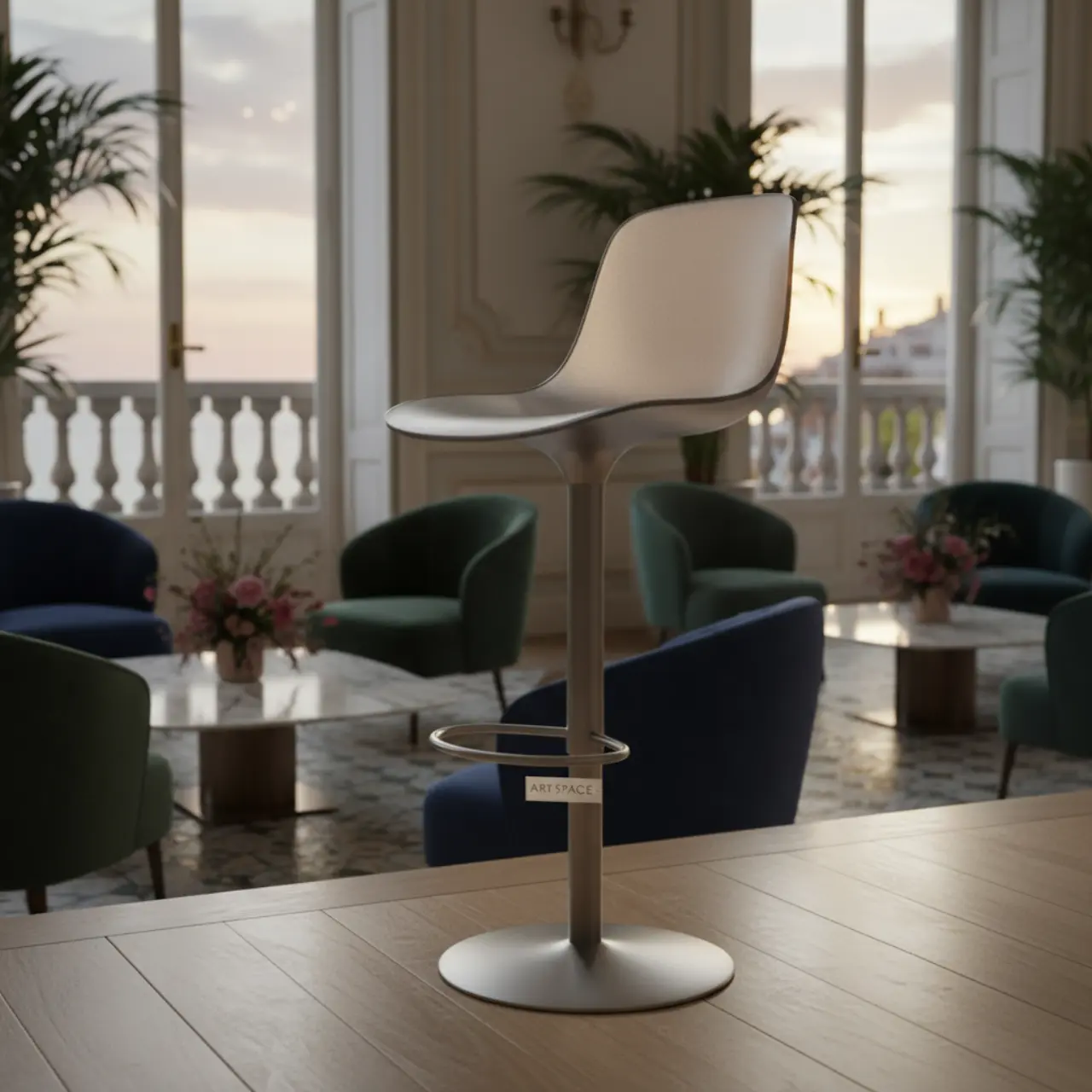 Стул барный пластиковый