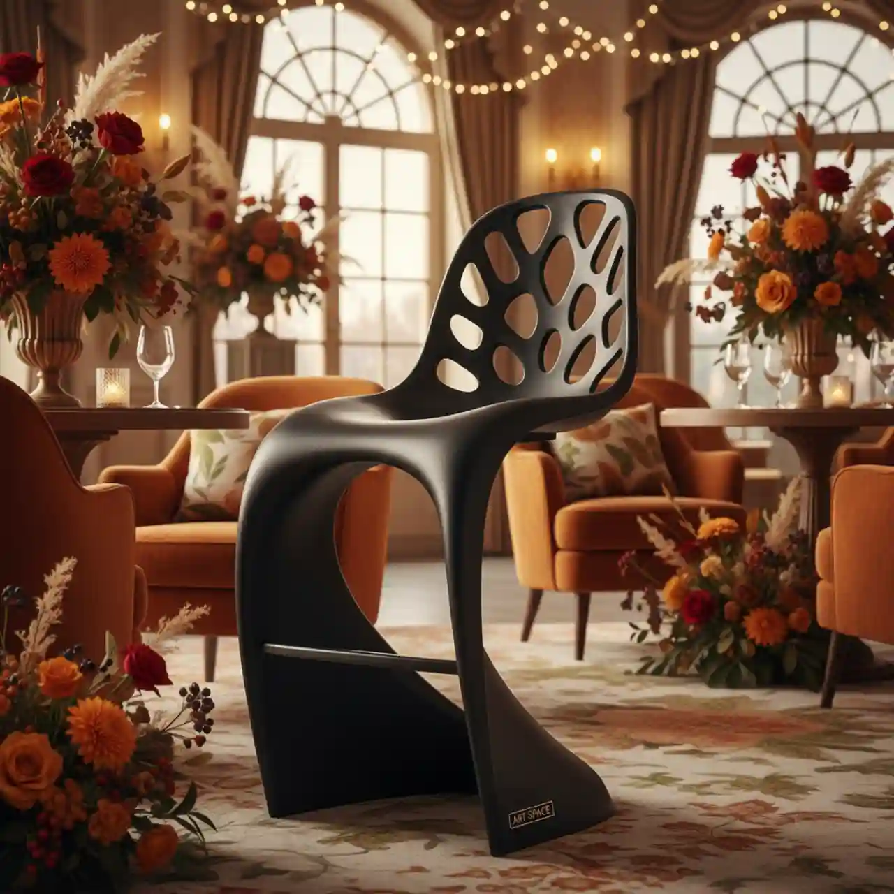 Стул барный пластиковый Air Bar черный