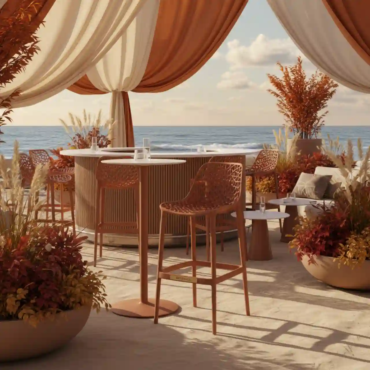 Стул барный пластиковый Net Stool