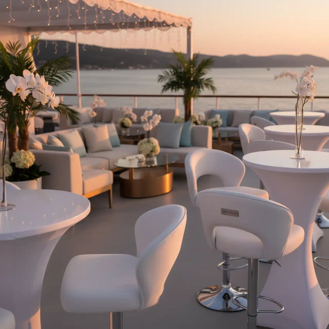 Стул барный мягкий Goal white