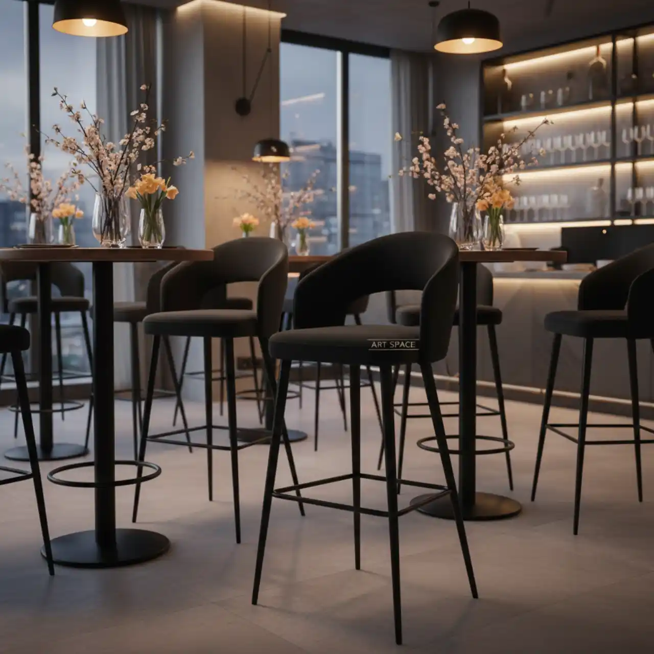 Стул барный Ольхан черный