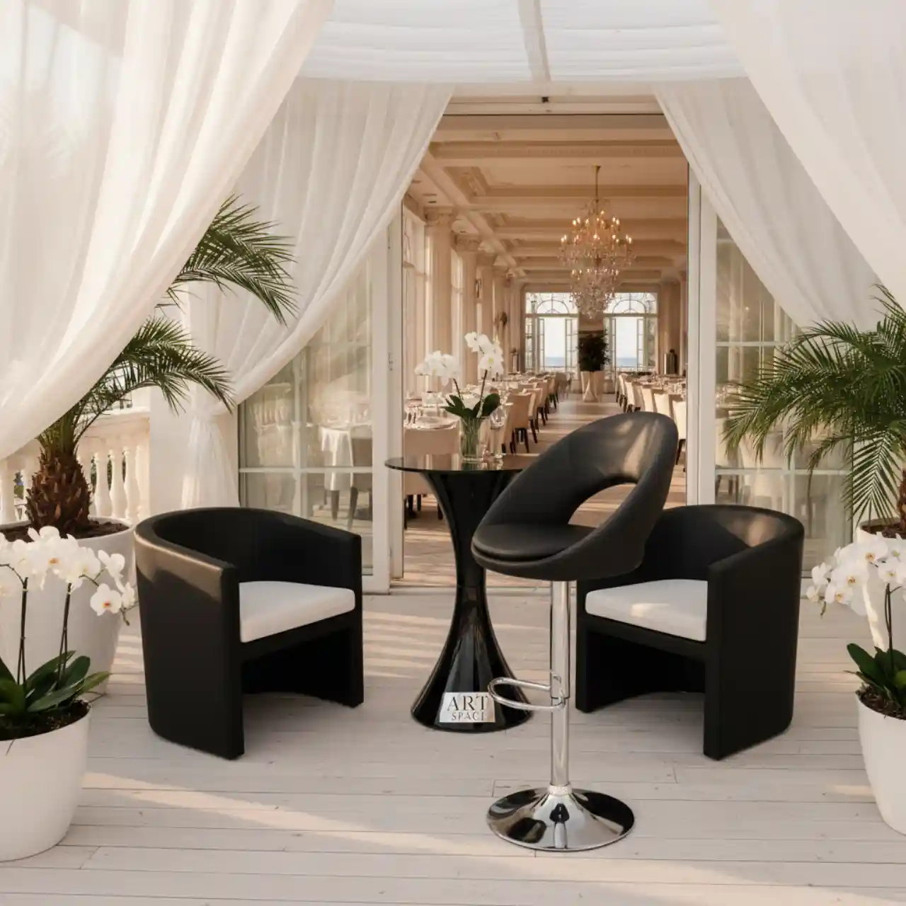 Стул барный Оникс черный Н D