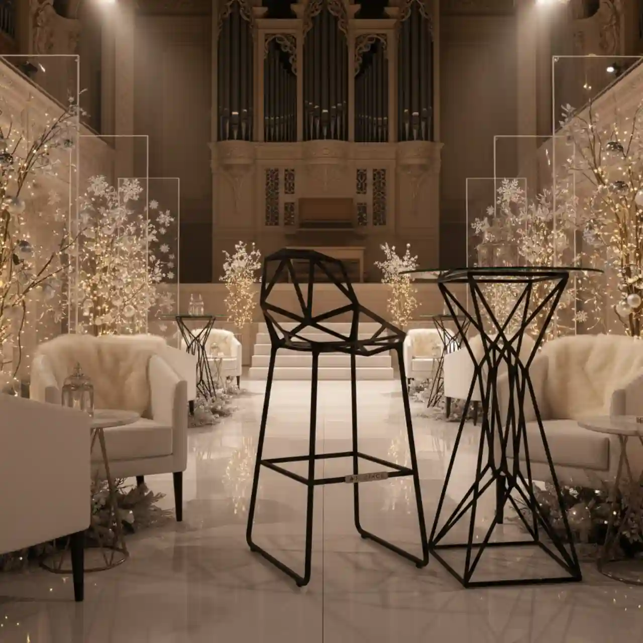 Стул барный металлический черный Chair One