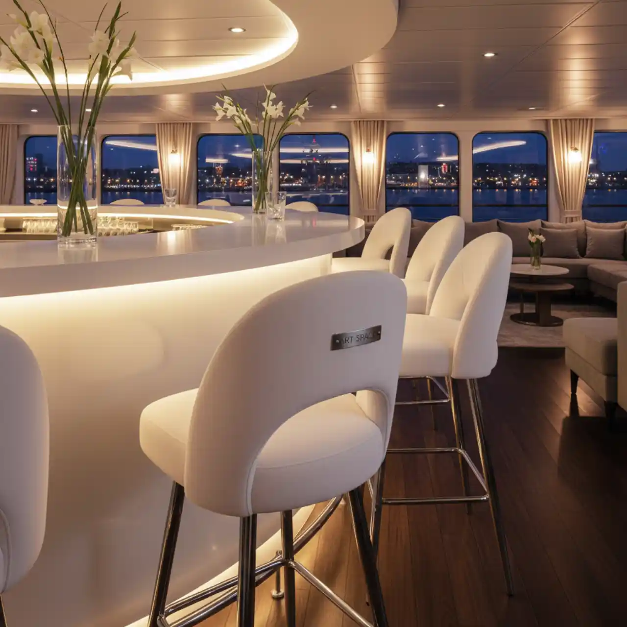 Стул барный Консек мягкий белый