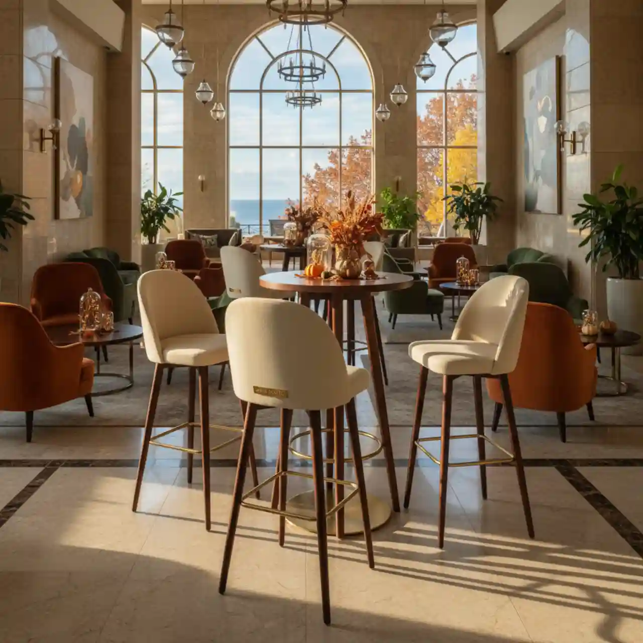 Стул барный Марк кремовый