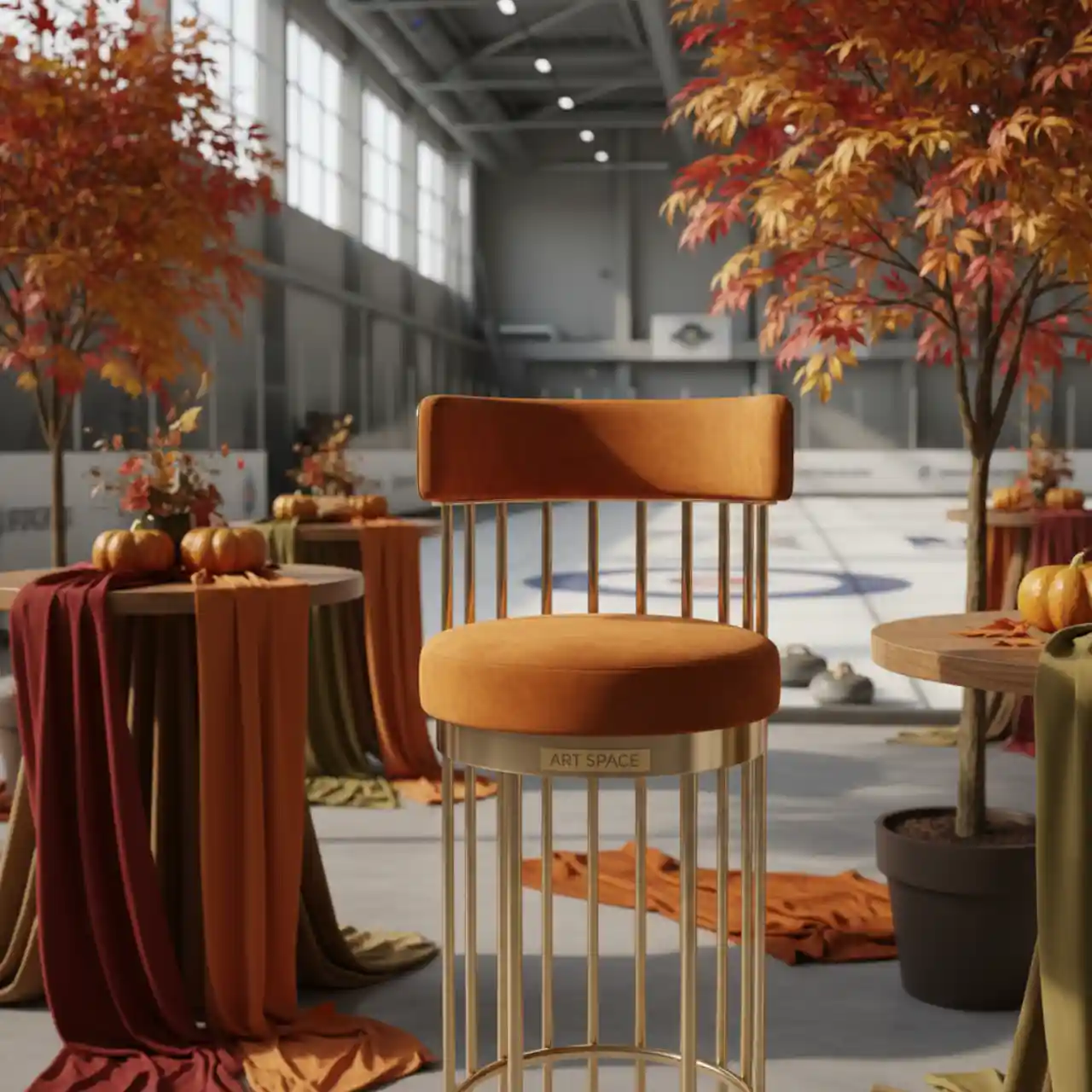 Стул барный Консек золотой