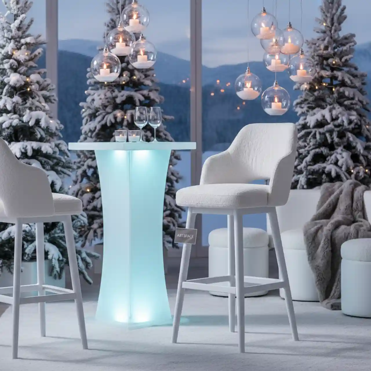 Стул барный Лонки ножки белые