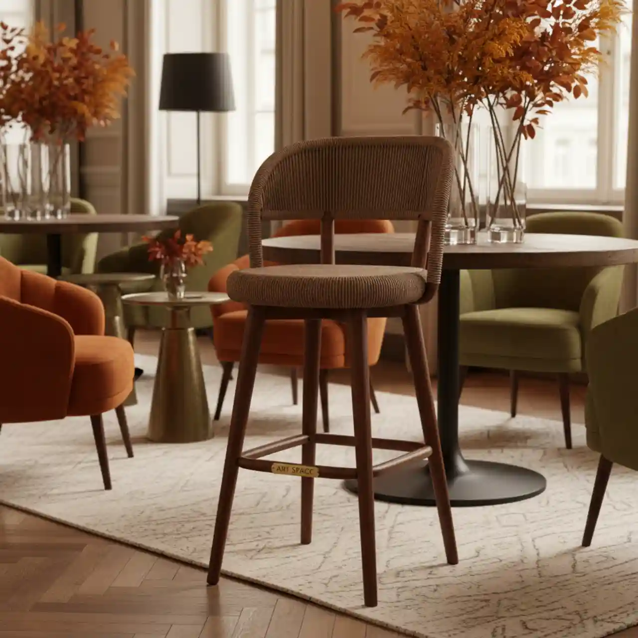 Стул барный из роупа MAR BCH St003B коричневый