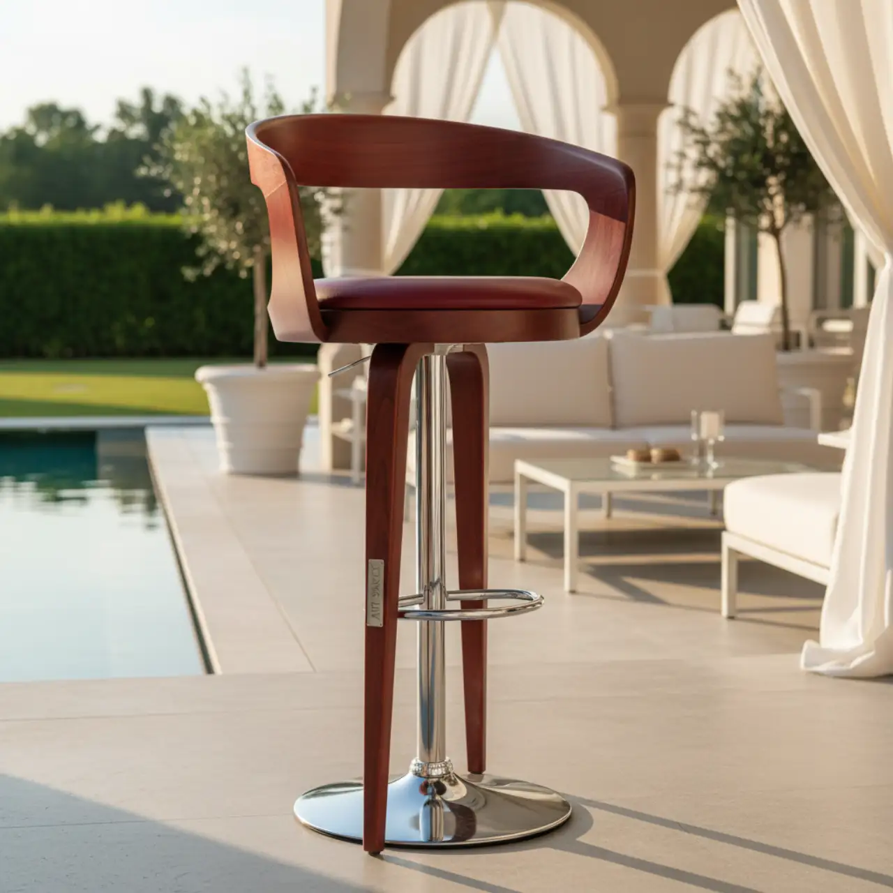 Стул барный вишневый Corona