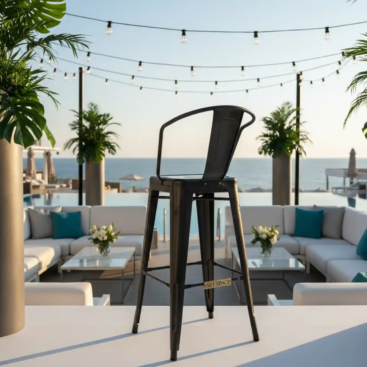 Стул барный Tolix Black