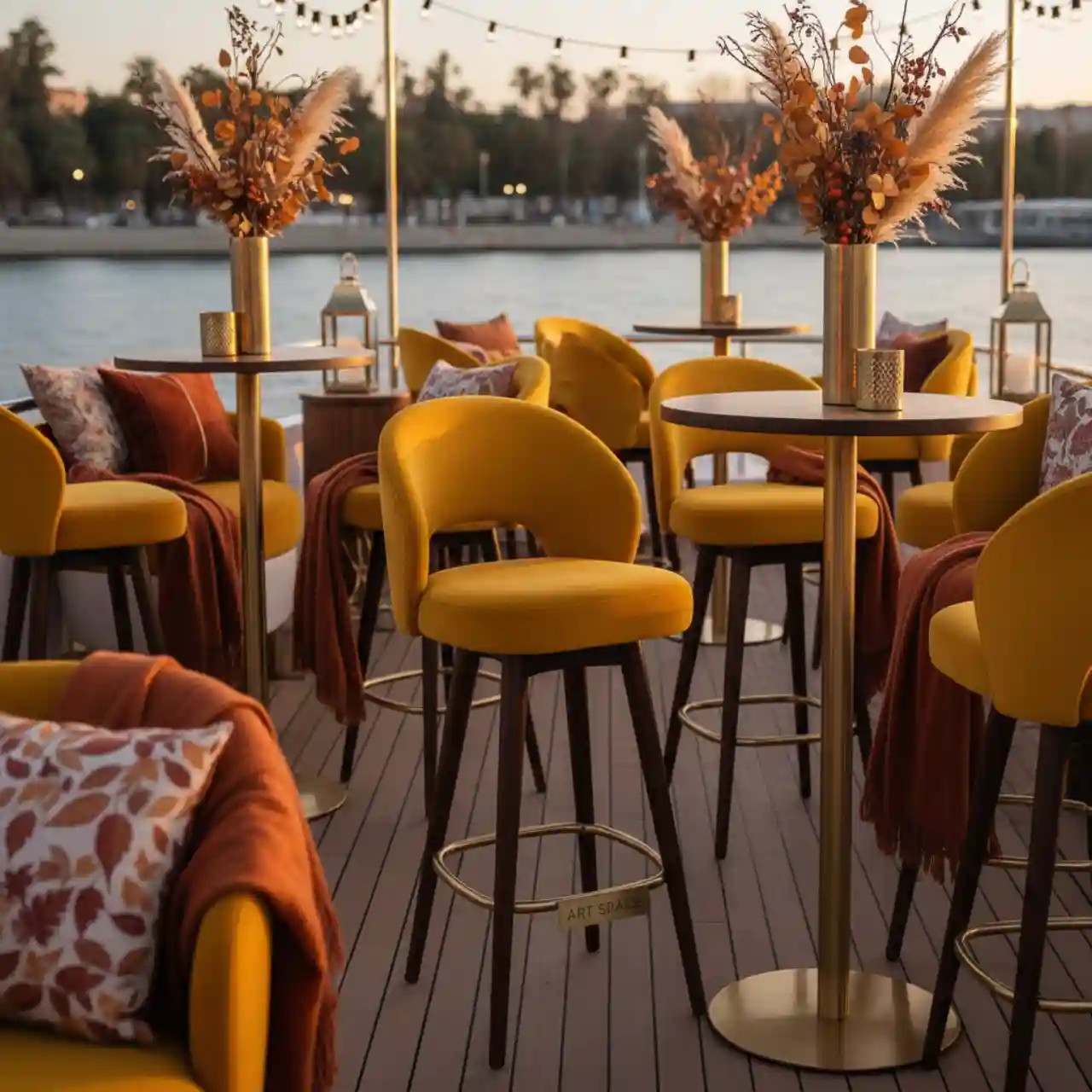 Стул барный Oscar Yellow