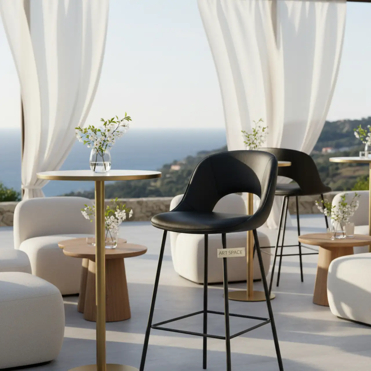 Стул барный Stig black