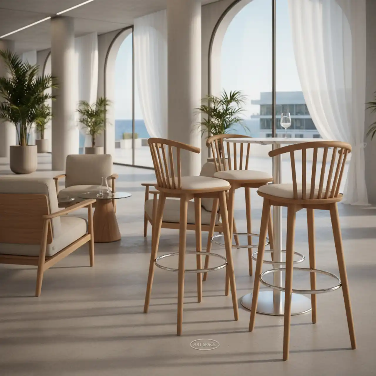 Стул барный Marta дуб натуральный