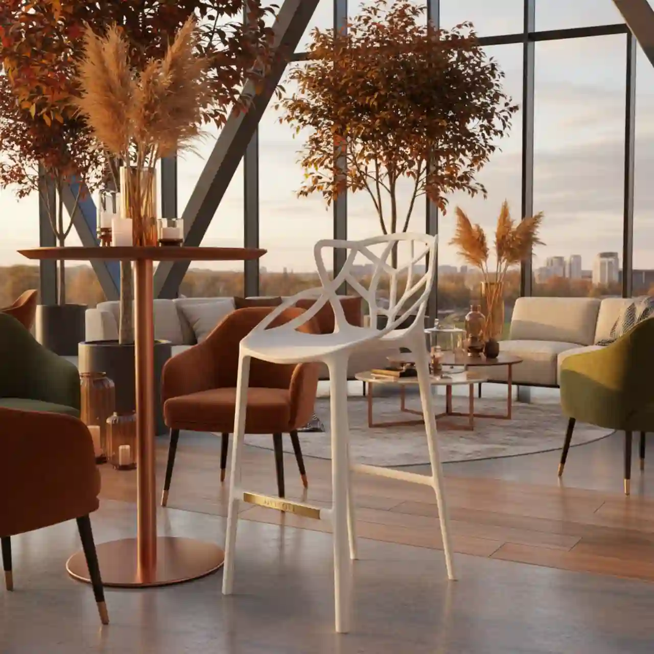 Стул барный Masters белый