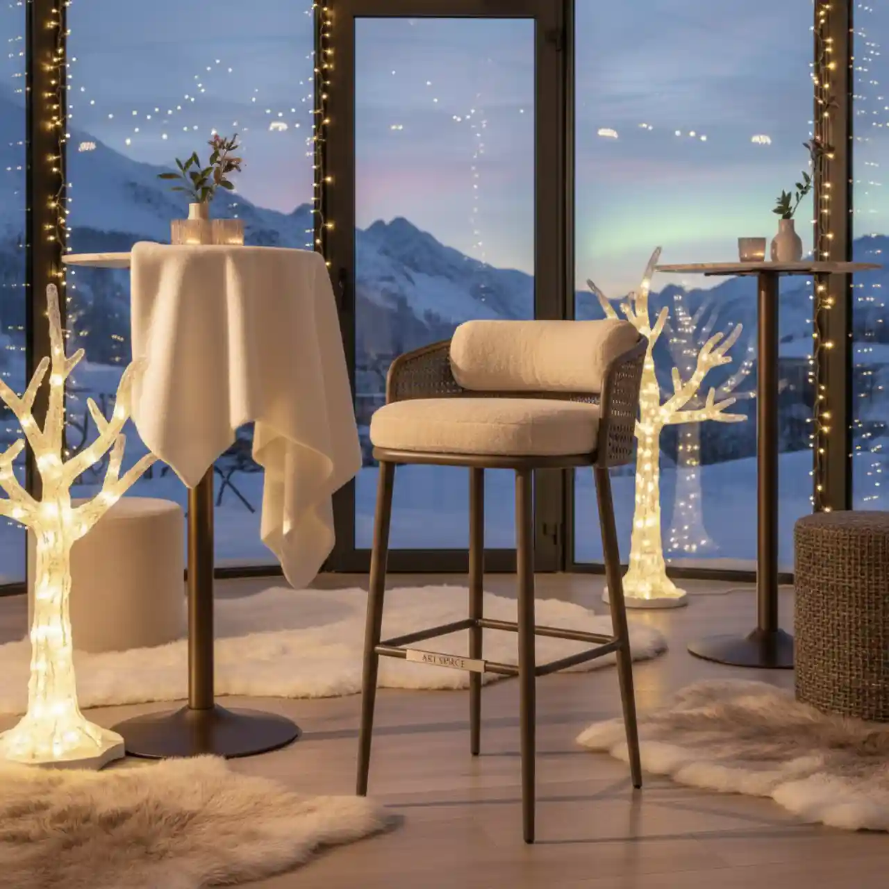 Стул барный Nola без спинки искусственный ротанг