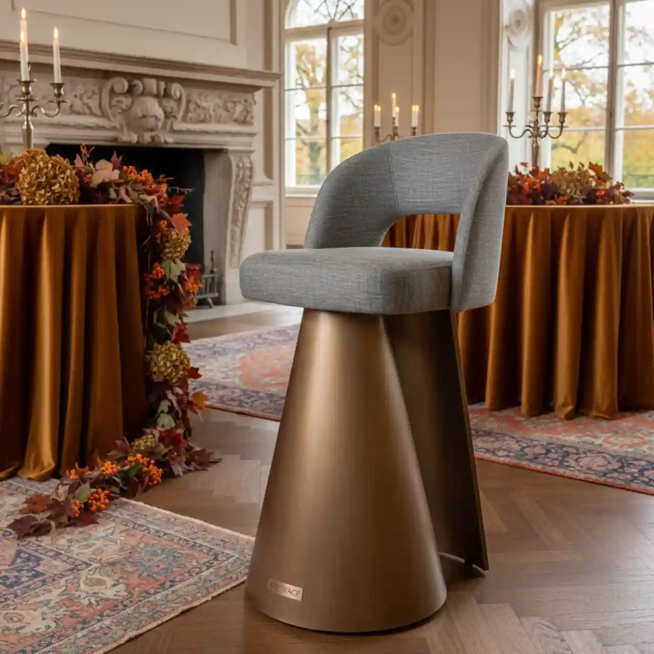 Стул барный Mobius Bar Conus серый