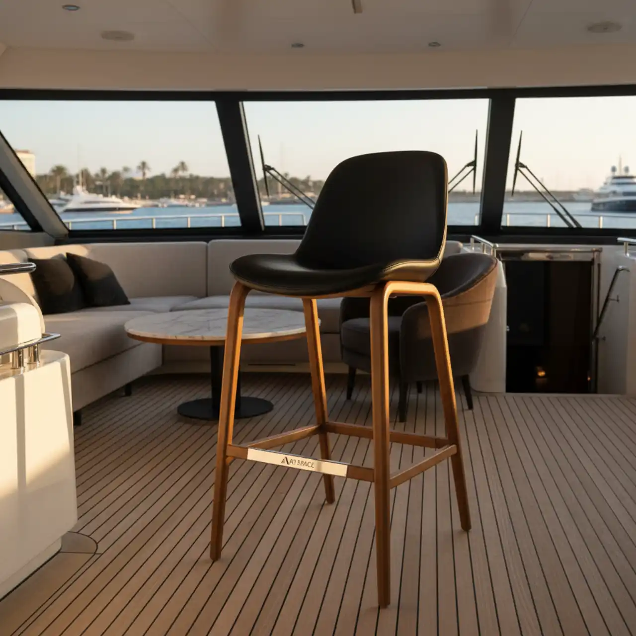 Стул барный Mira black