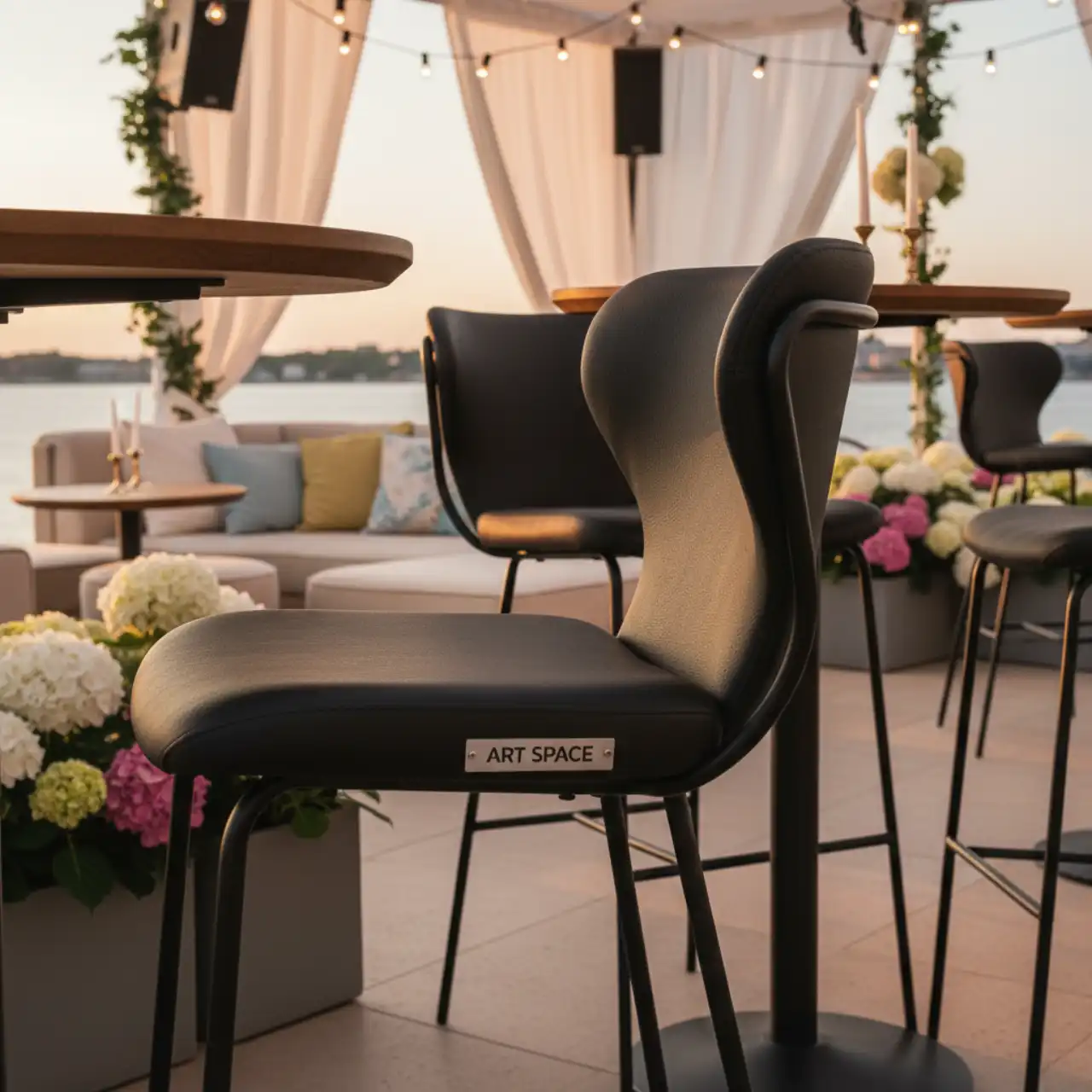 Стул барный Flow RAL черный