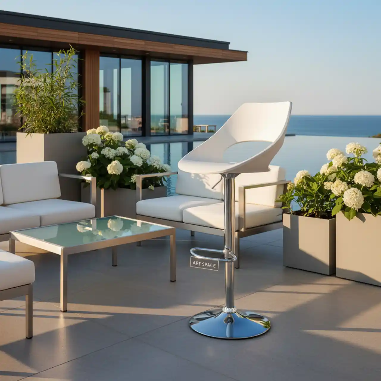 Стул барный Barny белый