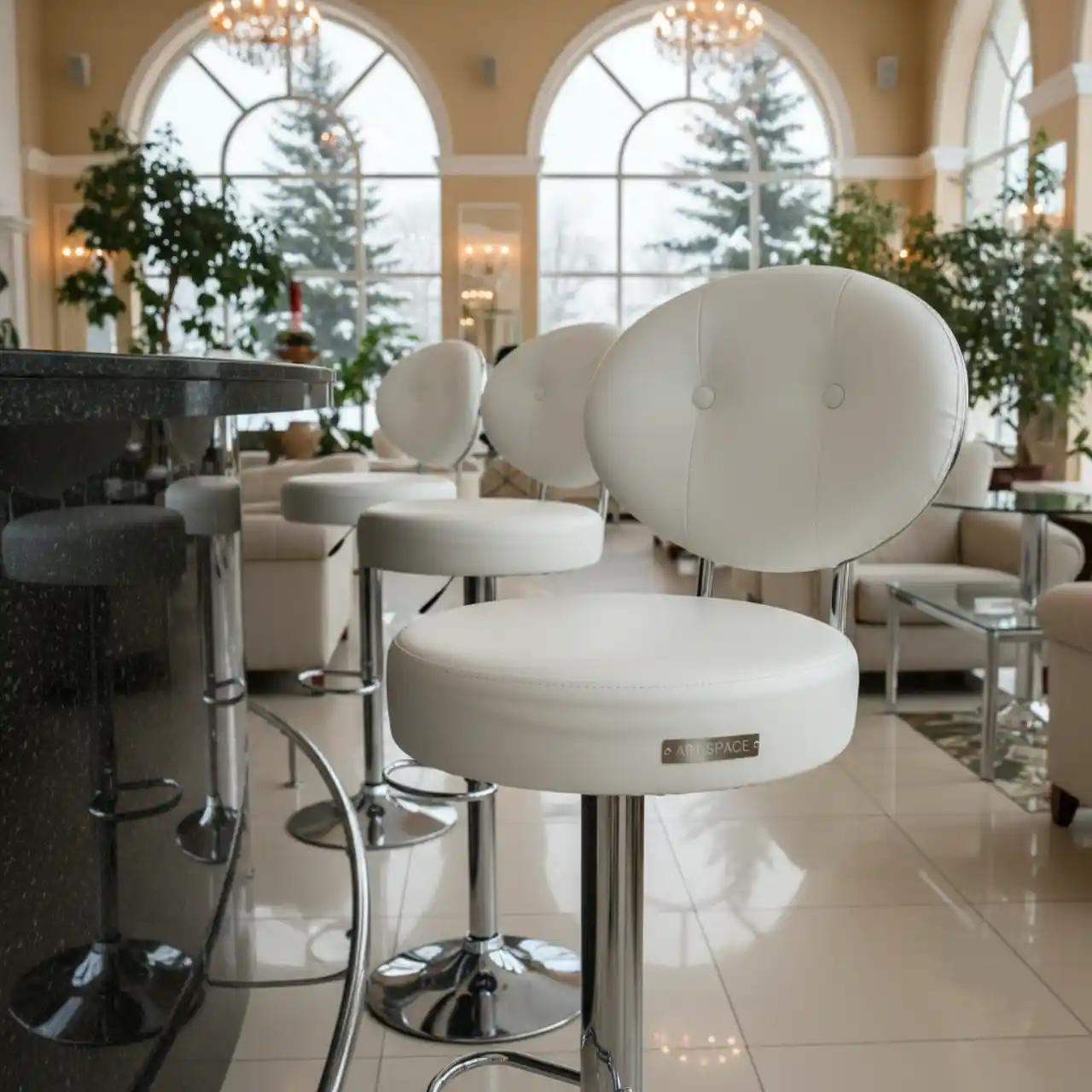 Стул барный Button белый