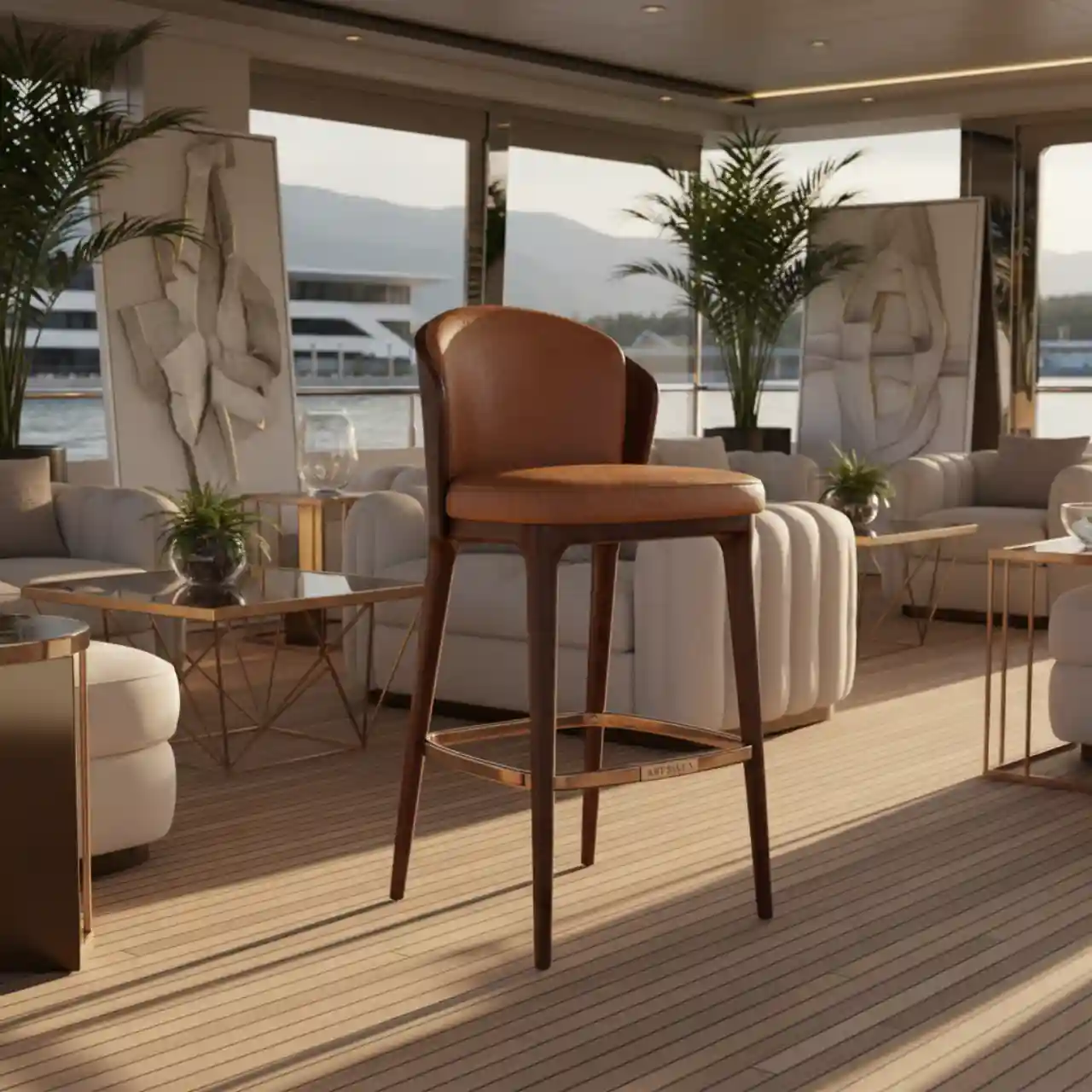 Стул барный Blando коричневый