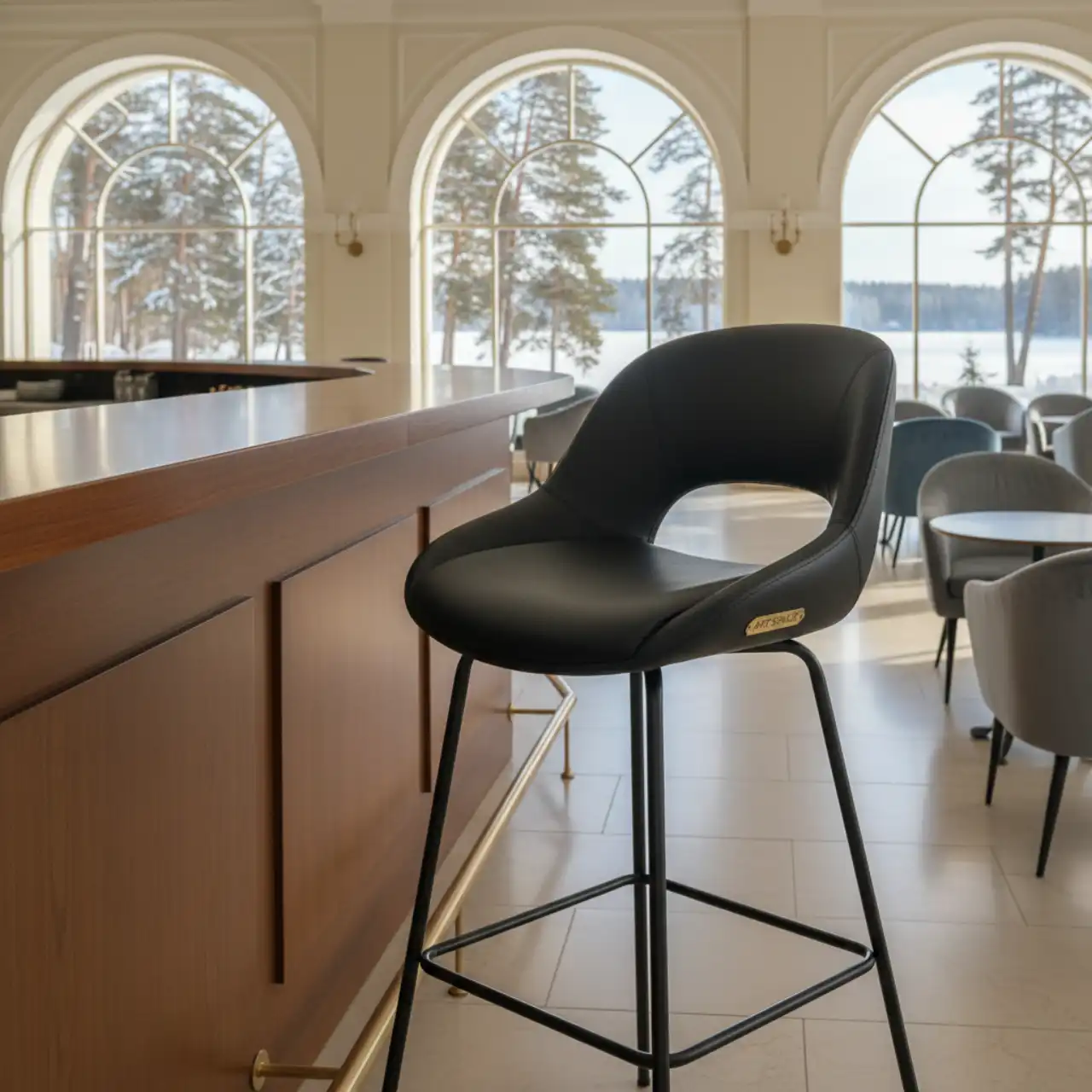 Стул барный Anji черный