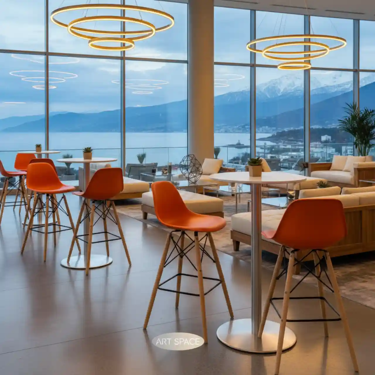 Стул Eames DSW барный оранжевый