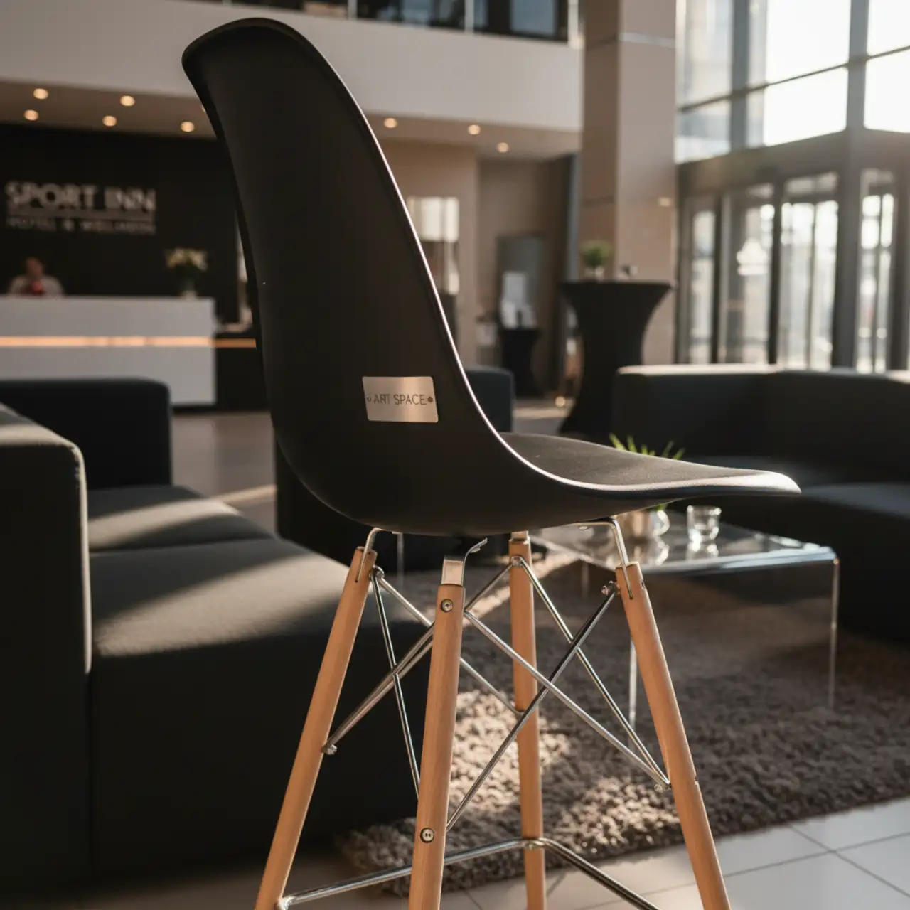 Стул Eames DSW Butterfly барный черный