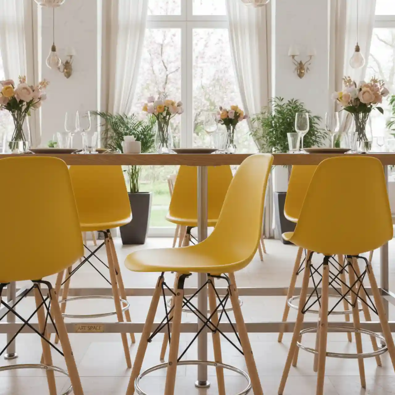 Стул Eames DSW барный желтый