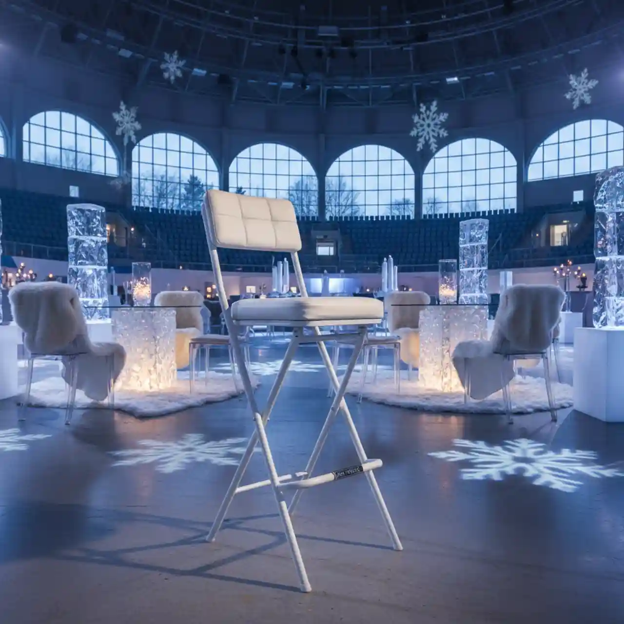 Барный стул складной Франклин белый