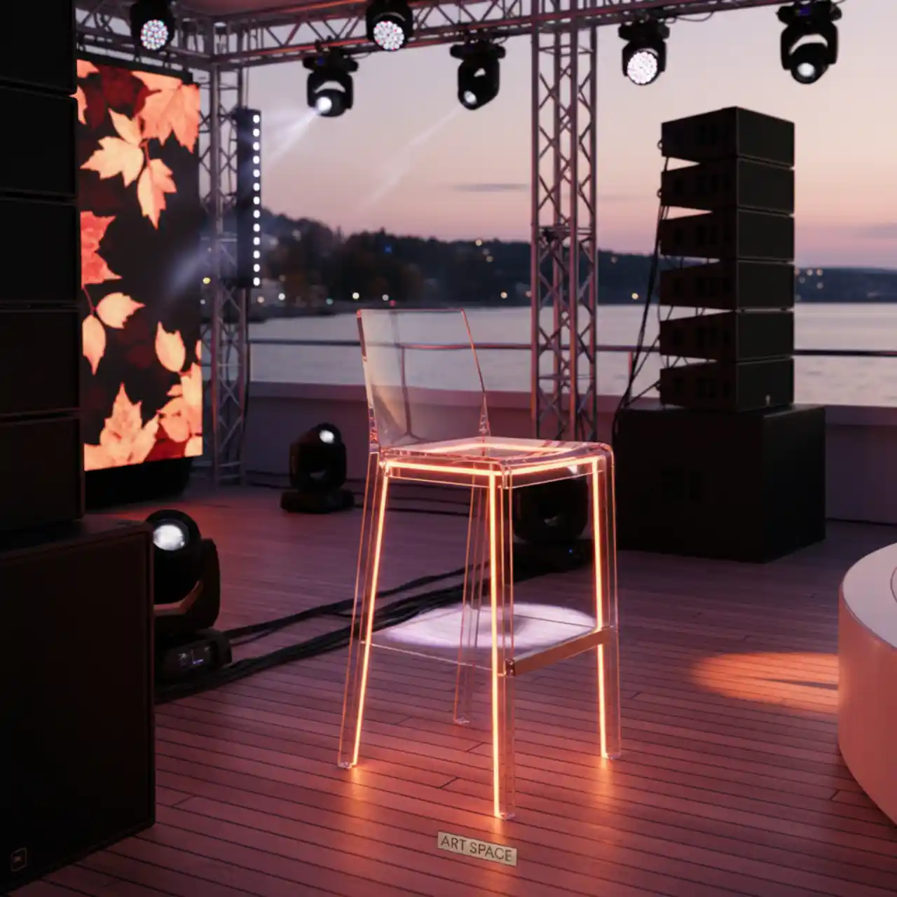 Барный стул со светодиодной подсветкой